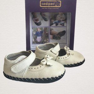 Pediped Mary Janes 6-12 Months Leather Shoes White